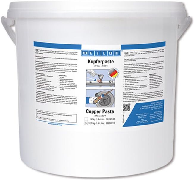 WEICON Kupferpaste, Schmier- und Trennmittelpaste auf Kupferbasis, 10 kg, kupfer (26200910)