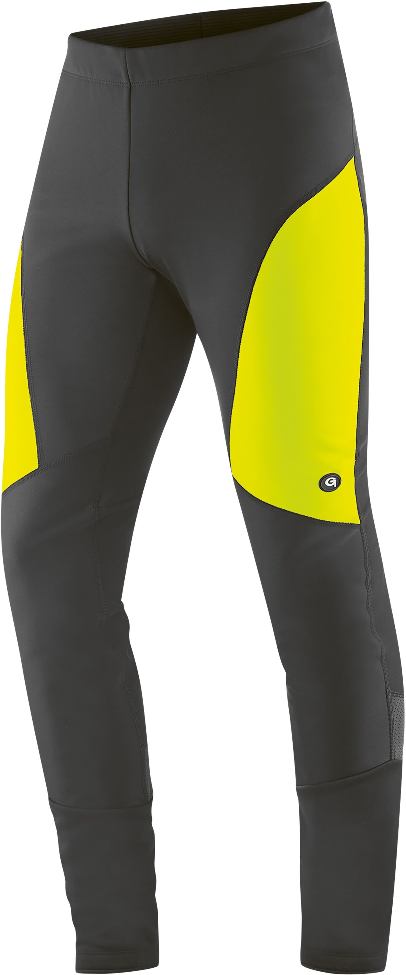 Fahrradhose GONSO "Montana Hip Raw 2", Damen, Gr. M, Normalgrössen, gelb (neongelb), 100% Polyester, Hosen Fahrradhose, Winddicht, wasserabweisend, hohe Wärmeisolation neongelb M, Normalgrössen