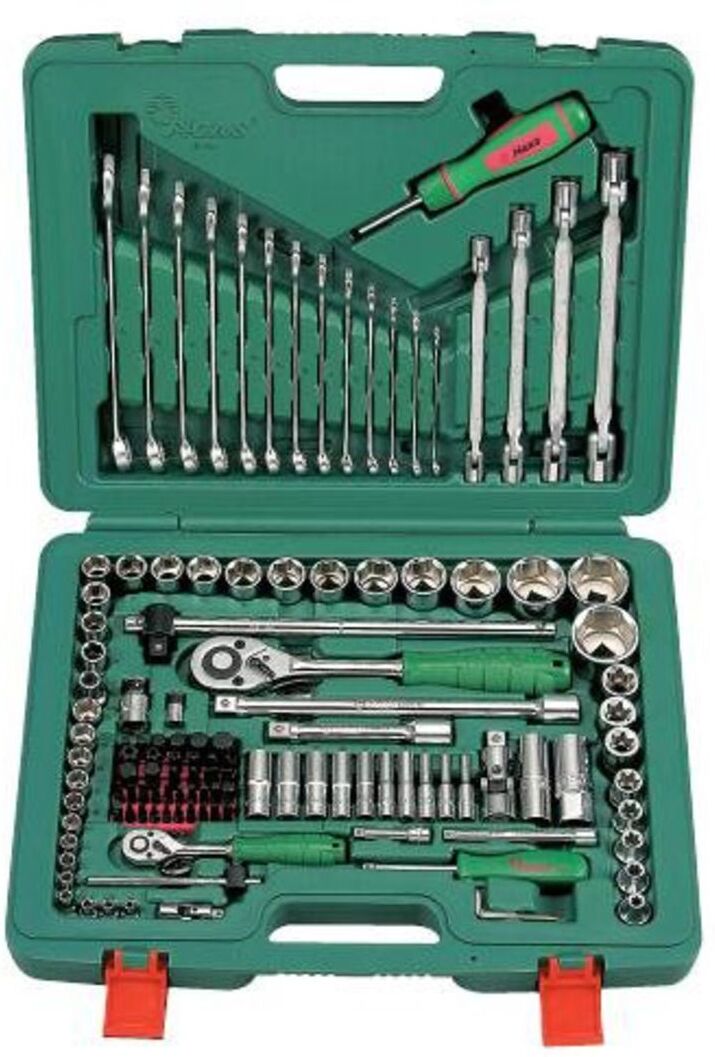 Werkzeugkasten HANS 1/4 zoll, 1/2 zoll 124 teilig