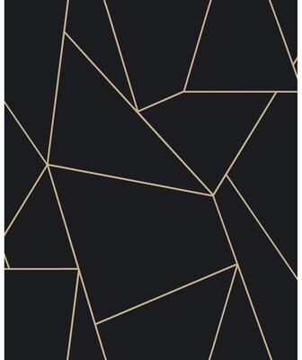 Antonina Vella Nazca Black & Gold Wallpaper