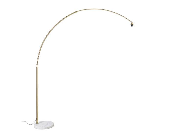 Lampe à arc en laiton avec base en marbre blanc réglable - XXL