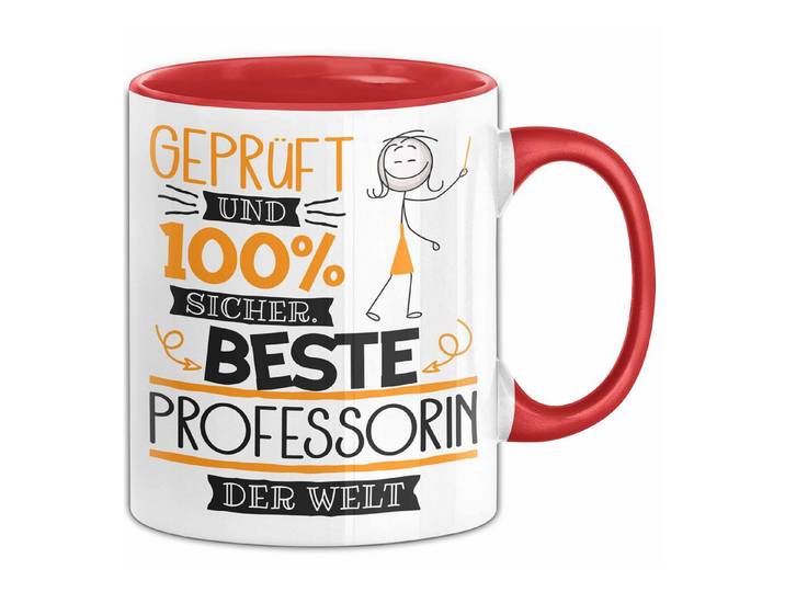 Trendation Tasse Beste Professorin Der Welt Tasse Geschenk für Eine Professorin Geprü