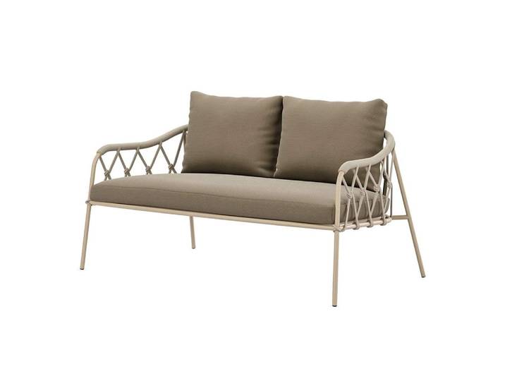ALMA DESIGN canapé pour l'extérieur SCALA (Cat. D Tropea - Métal peint, corde en polypropylène et tissu)