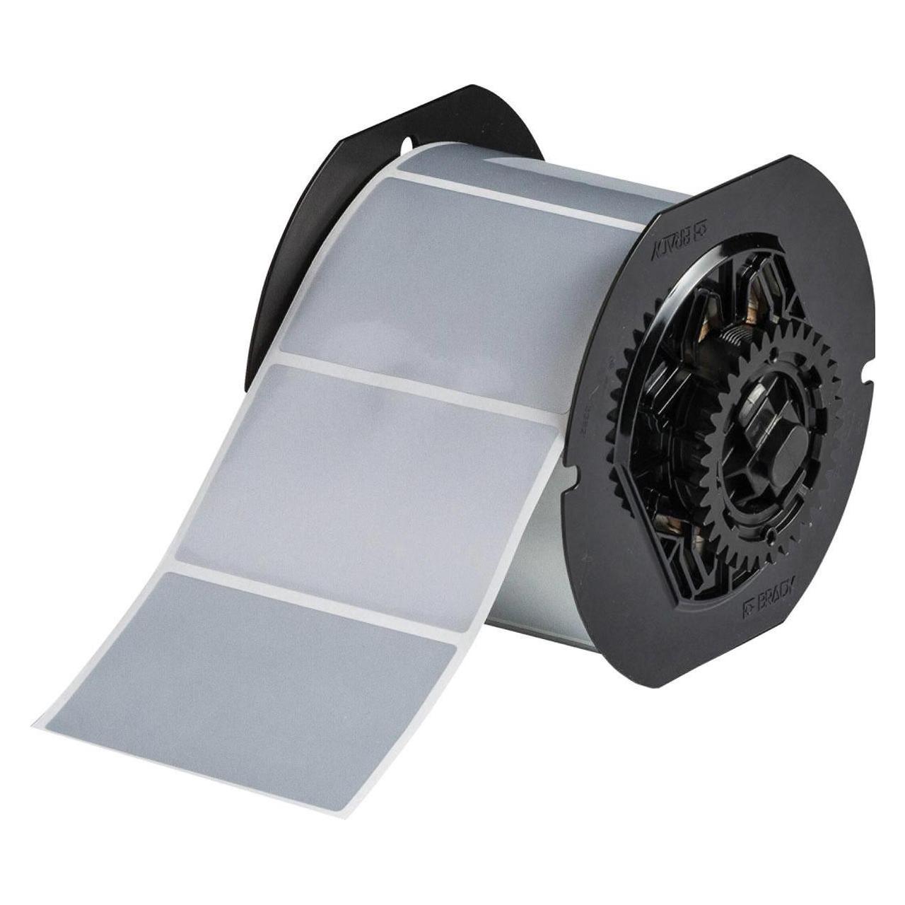 Brady B33-19-428, metallisierter Polyester, Hellgrau, matt, 76.20 x 50.80 mm, permanent (500 E.) (81.28 mm) (B33-19-428)