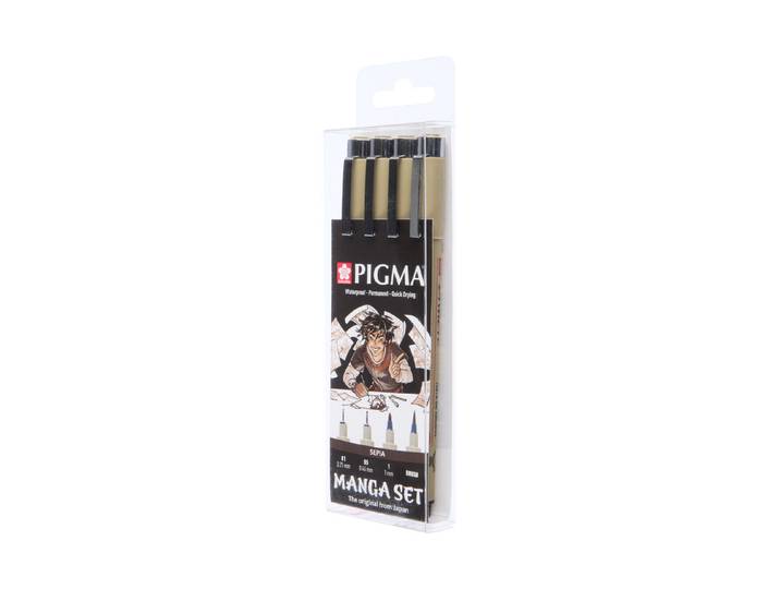 Sakura Pigma Manga Set Sepia 4 Stück