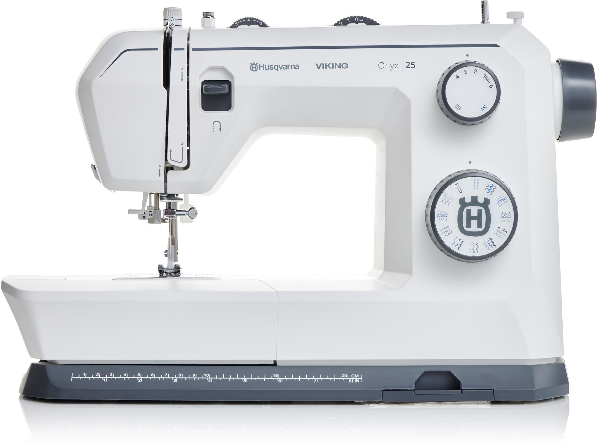 Husqvarna Nähmaschine "Onyx 25", weiss (weiß), B:45,4cm H:27,9cm T:20,4cm, Nähmaschinen, Nähmaschine weiß Einheitsgröße