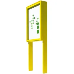 Aluvitrine Modell W5 mit Lederstruktur