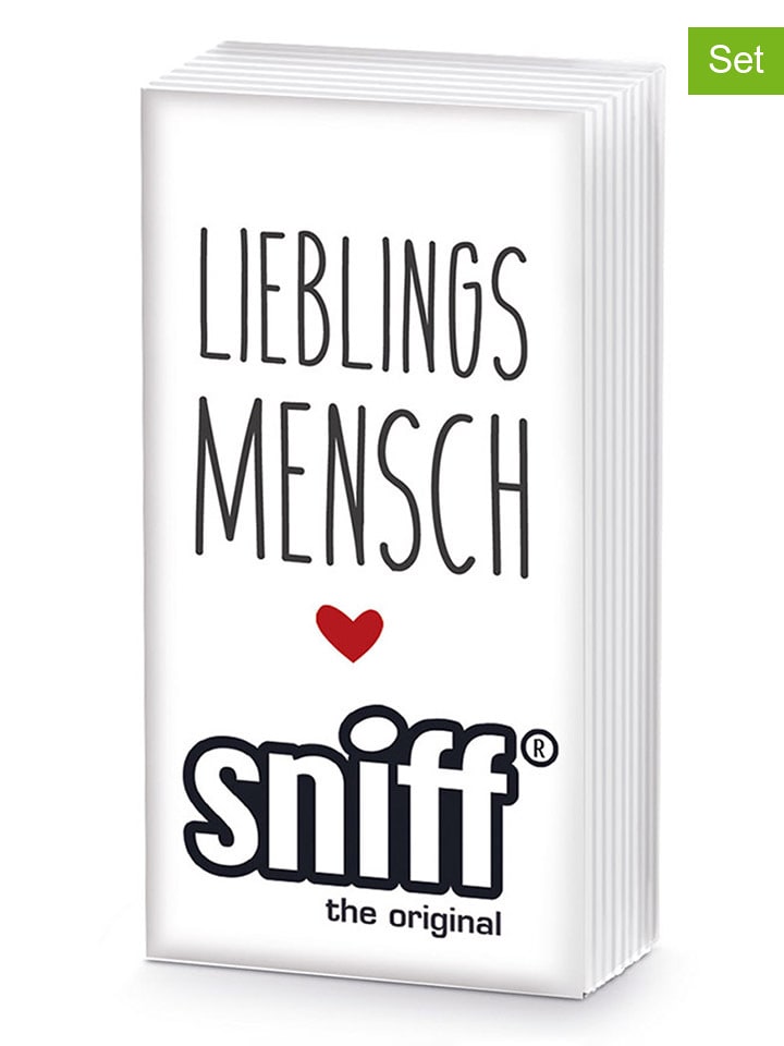 ppd 2er-Set: Taschentücher "Lieblings Mensch" in Weiß - onesize