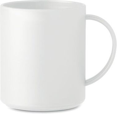 Tasse réutilisable personnalisé 300 ml MONDAY polypropylène (PP) blanc