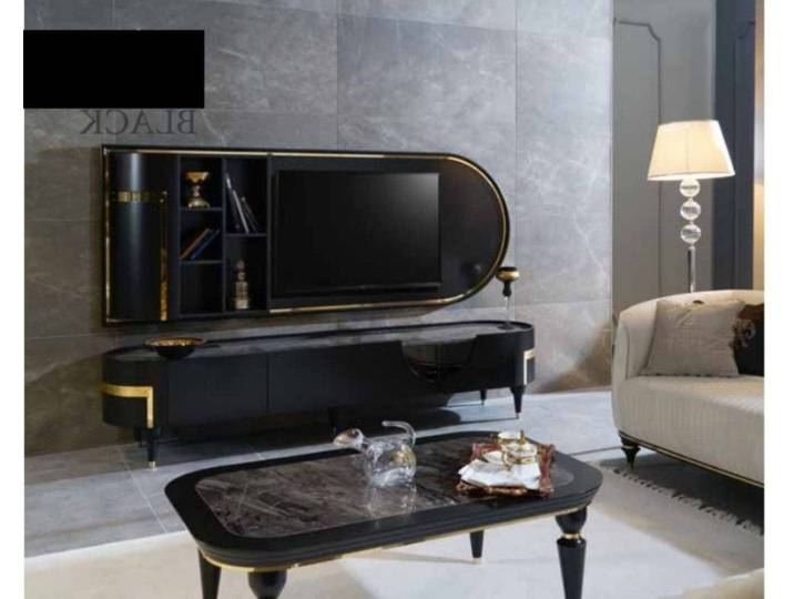 Xlmoebel TV-Board Modernes TV-Board aus Holz mit eleganter Formgebung (TV-Board, 2 St., TV-Rahmen, TV-Schrank), Hergestellt in Europa