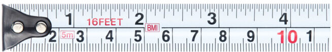 Bmi Mètre-ruban Lecture en mm/pouces, Longueur ruban: 120 Pouces (462225 120)