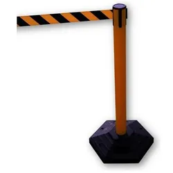 RS PRO, Absperrung, Versenkbarer Absperrposten Sicherheits-Absperrung, H.Barr. 980mm L.Band 3m