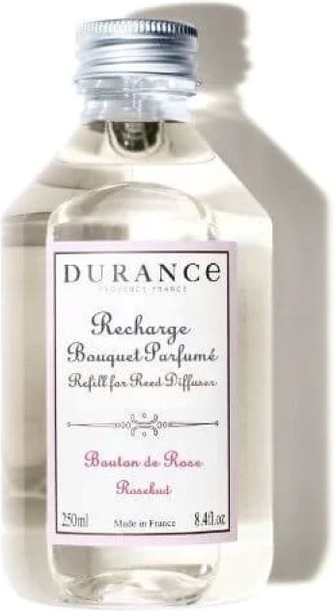 Durance Navulling Geurstokjes Bouton de Rose 250ml