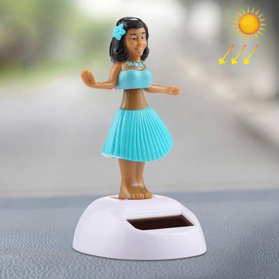 Inspired Deals Solar Powered Dancing Hula Girl Dashboard Ornament Cute Bobble Head Car Decoration blue