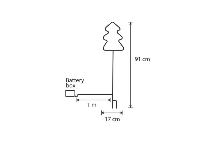 Projecteur de sol de Noël néon arbre vert avec LED et minuterie