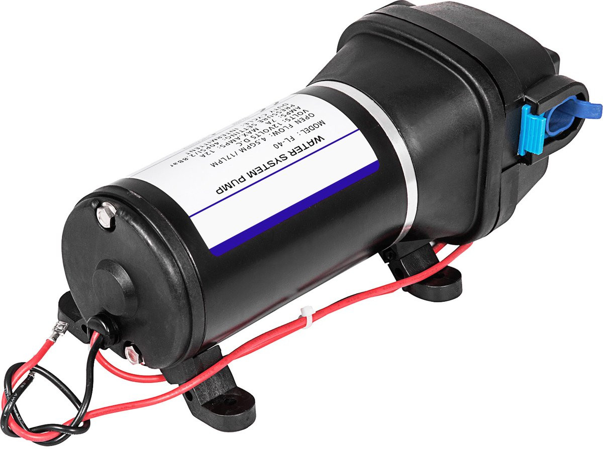 FL-40 12V hogedruk membraanwaterpomp met 40 PSI, 17 L/min zelfaanzuigende nevelversterker pomp, zwart