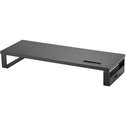EQUIP ERGO Desktop-Monitor-Ständer mit USB-Hub, schwarz