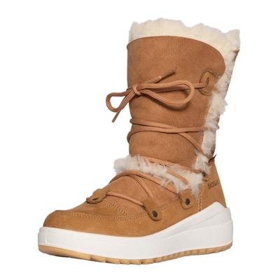 Schnürstiefelette SKOGAN "SKOGAN Stiefel Nubukleder", Damen, Gr. 42, braun (sand), Nubukleder, Schuhe Schnürstiefelette