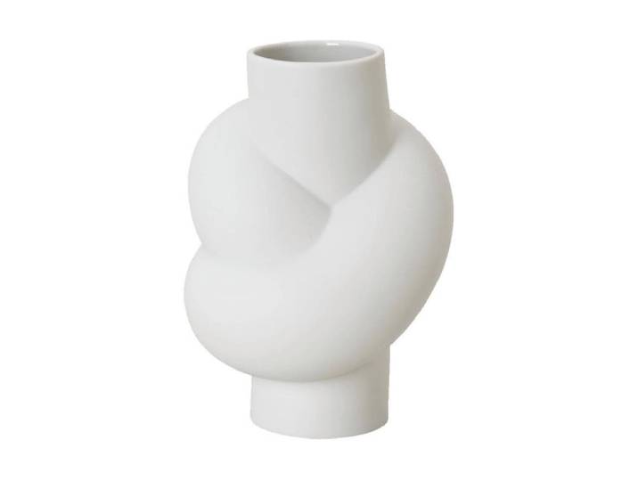 Tischvase ROSENTHAL Node 14 cm , weiss (weiß matt), H:14cm, Keramik, Vasen, Tischvase