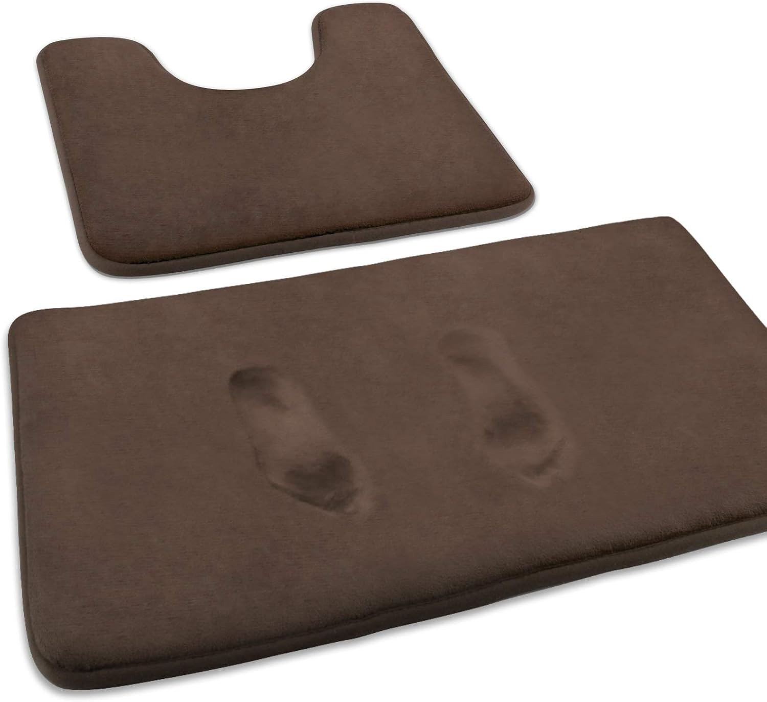 Set van 2 zachte en absorberende antislip badmatten voor de badkamer