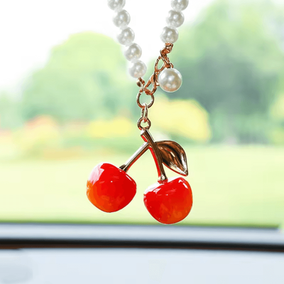 Inspire Curations CherryBlush Rearview Mirror Hanging Charm gradient Red