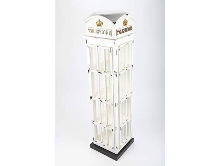 point home Design-Schrank Telephone, Regal aus Holz, Lifestyle-Möbel im Retrolook, Weiss, 120cm