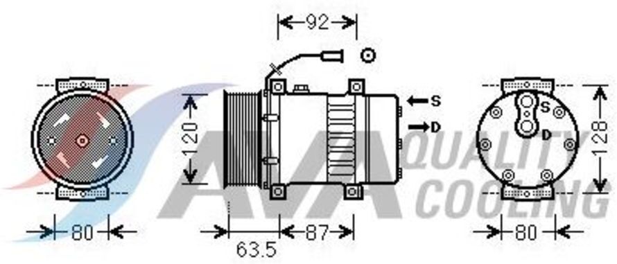 Klimakompressor HIGHWAY AUTOMOTIVE 45041006