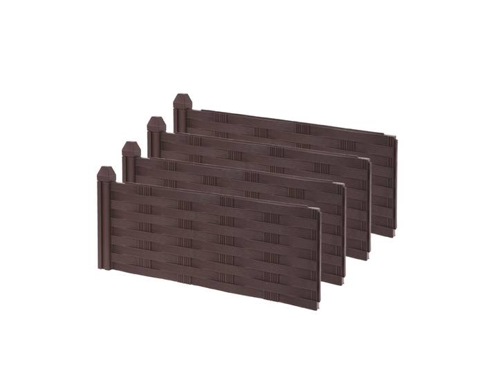 Beeteinfassung Rattanoptik 45 x 45 x 18 cm