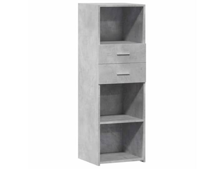 Fisinber Highboard Betongrau 40x42.5x124 cm Holzwerkstoff Beistellschrank Schmaler Schrank mit viel Stauraum für Wohnzimmer und Schlafzimmer, pflegeleicht und zeitlos modern gestaltet.