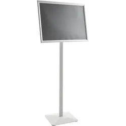 Infoständer PREMIUM A2 mit Klapprahmen silber, Aluminium, Metall, Kunststoff