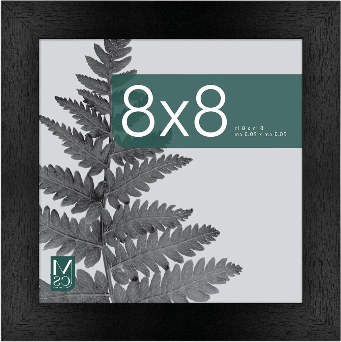 Fotolijst Muurdecoratie Zwarte Houtnerf 8 x 8 inch Zwart