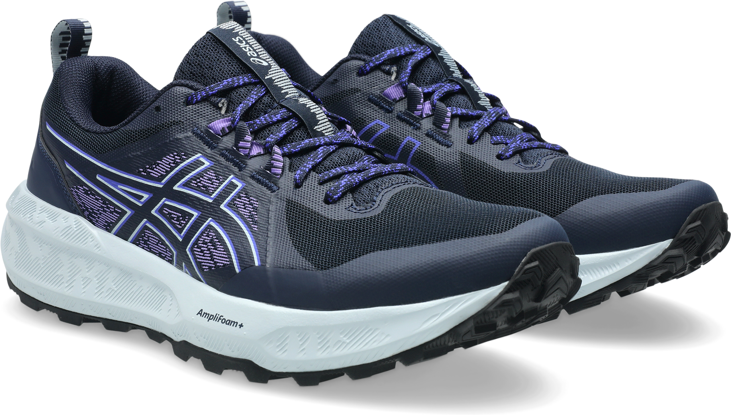 Trailrunningschuh ASICS "GEL-SONOMA 8", Damen, Gr. 37,5, midnight, cobalt burst, Synthetik, Schuhe Trailrunningschuh, für anspruchsvolles Gelände, profiliertes Gummi-Laufsohlenmaterial midnight, cobalt burst 37,5