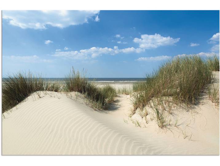 Alu-Dibond-Druck ARTLAND Düne mit Meeresblick , blau (farbe bild(er): blau), B:30cm H:20cm, Bilder, Alu-Dibond-Druck, für Innen- und Aussenbereich geeignet, Outdoorbild