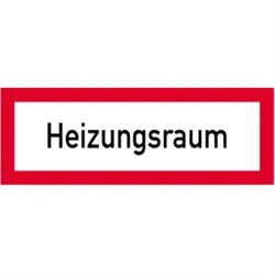 Aufkleber Heizungsraum, Folie, 297x105 mm