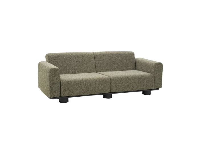 Brafab Bolster Sofa Anthrazit-teddy verde, 2,5-Sitzer