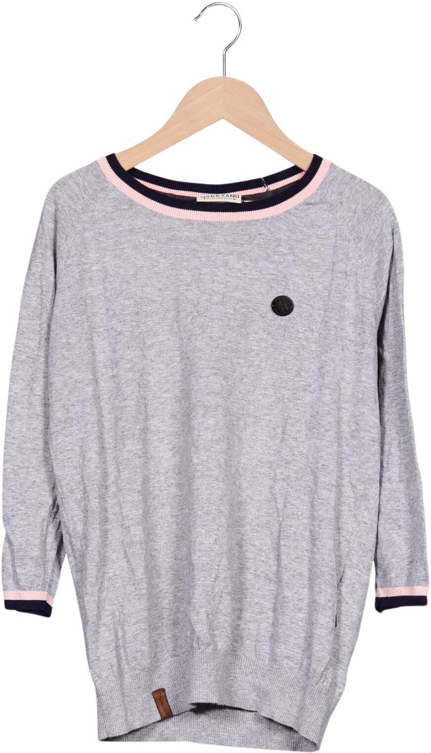 Naketano Damen Pullover, Grau, Gr. L, Baumwolle - Second Hand