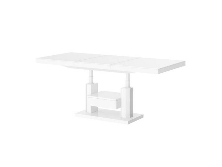 designimpex Couchtisch Design HM-120 Tisch Hochglanz stufenlos höhenverstellbar ausziehbar