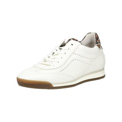Sneaker GABOR "Gabor Sneaker Glattleder", Damen, Gr. 38, weiß, Glattleder, Schuhe Sneaker