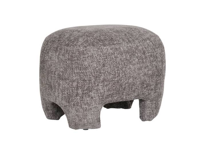 tinkaro Sitzhocker Nazare Pouf Puffer 53 x 41 x 38 cm Grau (1 St), Bequemer Sitzhocker mit Schaumstofffüllung für verschiedene Wohnräume