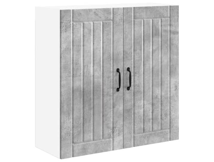 HKTMGDNG Wandschrank LUCCA Betongrau 80x31x80 cm Küchenschrank Moderner Küchen-Wandschrank in Betongrau mit 2 Türen und 2 Ablagen für optimale Ordnung in der Küche oder im Esszimmer.