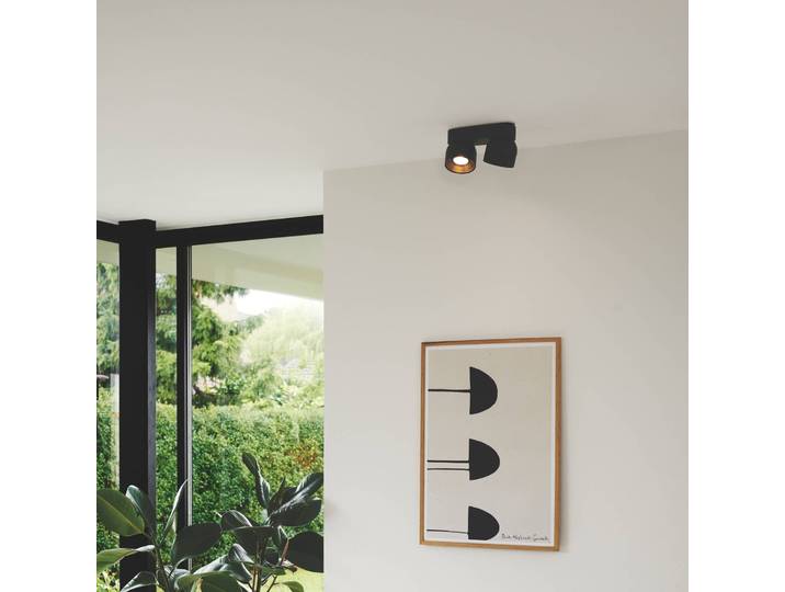 Nordlux Deckenlampe Pitcher, dimmbar, schwarz, für Wohn- / Esszimmer, Metall, Modern, Deckenlampe