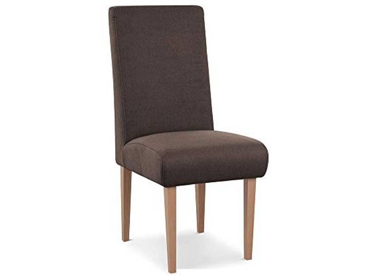 CAVADORE Esszimmerstuhl Kira / Polsterstuhl für Küche, Esszimmer oder Wohnküche / Passend zur Küchengarnitur Kira / Leichte Fleckenentfernung dank Soft Clean / 48 x 103 x 62 / Flachgewebe: Braun