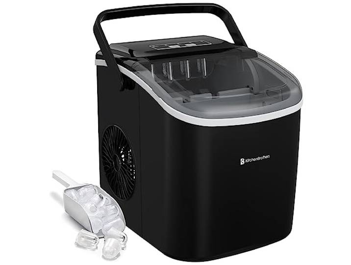 KitchenBrothers Eiswürfelmaschine Klein - Crushed Ice Maschine - Eiswürfel Maschine, Würfel - Ice Cube Maker - Eiswürfelbereiter - Ice Maker - Eiswürfelmaschinen - Ice Crusher - Eiscrusher