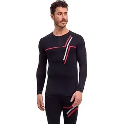 FALKE Herren Unterhemd W Longsleeved Shirt 130 Years m, Größe S in Schwarz Schwarz