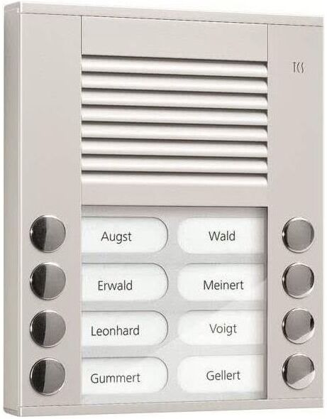 TechniSat Audio Außenstation PES08-EN/04 8Tasten 2reihig AP silber (PES08-EN/04)
