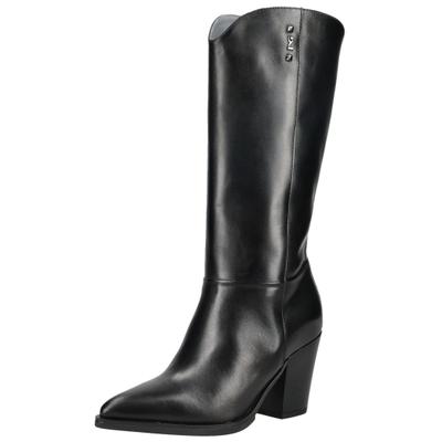 High-Heel-Stiefel NERO GIARDINI "Nero Giardini Stiefel Leder", Damen, Gr. 38, schwarz, Leder, Schuhe