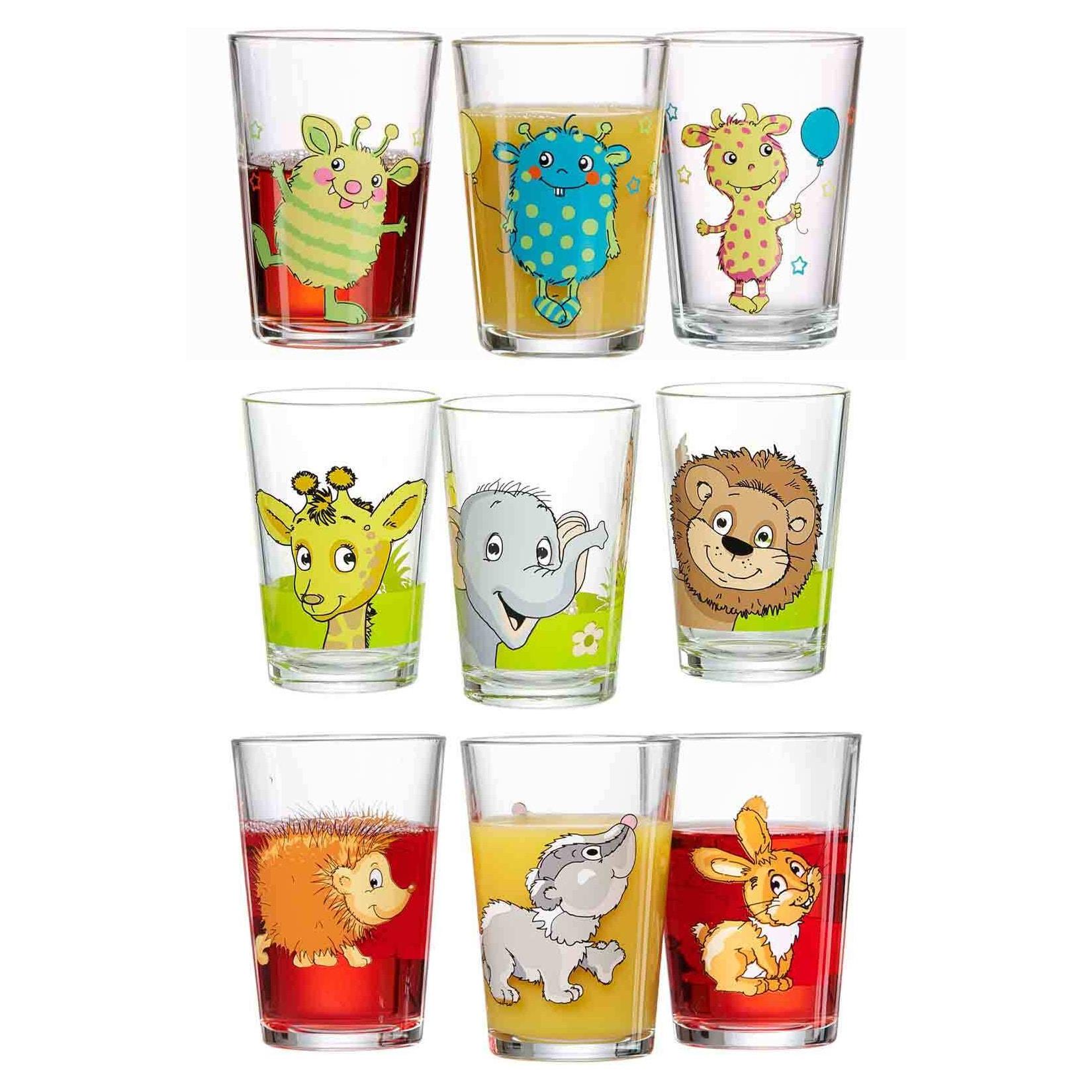 Ritzenhoff & Breker Kindergläser Monster/Dschungel/Wald 205 ml 9er Set