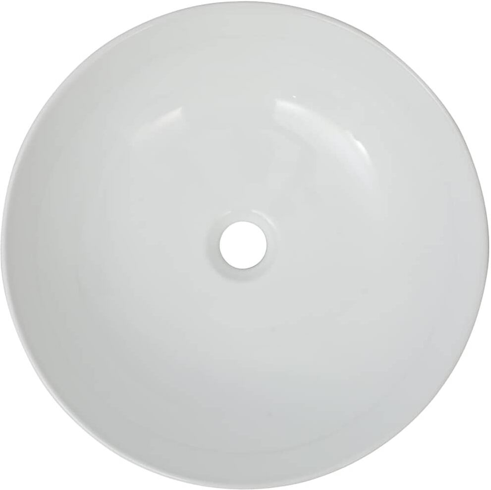 vidaXL Lavabo ronde Céramique Blanc 41,5 x 13,5 cm