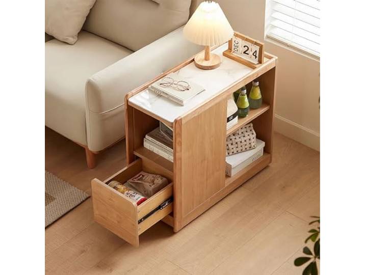 GHBXJX Couch Beistelltisch mit Stauraum, Modern Couchtisch mit Schublade, Klein Wohnzimmertisch Holz Stubentisch, Coffee Table Sofa Tisch für Wohnzimmer, Balkon, 70x30x62 cm,Style a