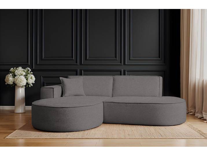 Kaiser Möbel Ecksofa Designer MODENA STUDIO stoff Artico Anthrazit Links